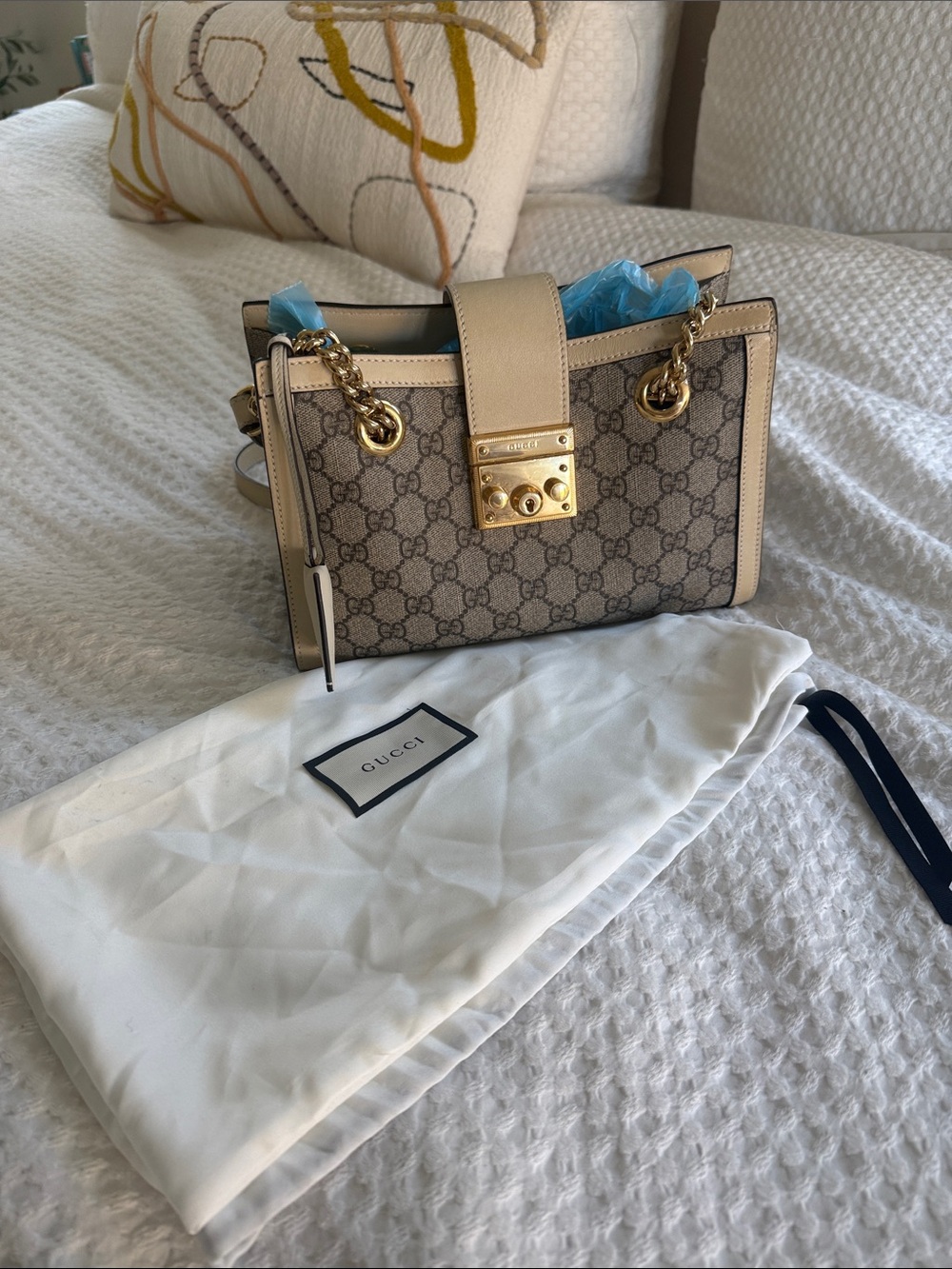 Authentic Gucci GG Supreme Padlock Shoulder Bag - Picture 14 of 14